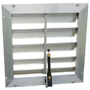 18 in. W x 18 in. H x 4 in. D Solar Powered Louver Window Vent for Greenhouses