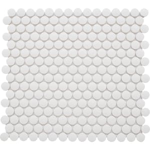 Rezone White 11.34 in. x 12.24 in. Matte Porcelain Mosaic Tile (0.964 sq. ft. /Piece)