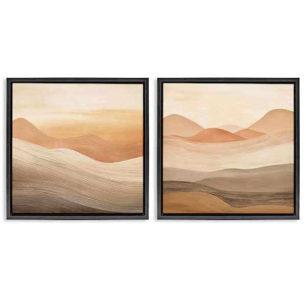 Stupell Industries Sweeping Desert Dunes by Irena Orlov 2-Pieces Black Floater Frame Nature Graphic Art Print 18 in. x 18 in.