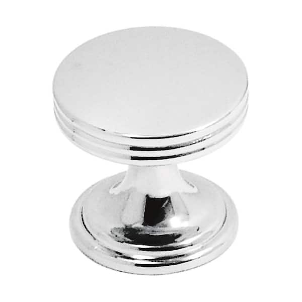 HICKORY HARDWARE American Diner Collection 1 in. Dia Chrome Finish Cabinet Door and Drawer Knob (10-Pack)