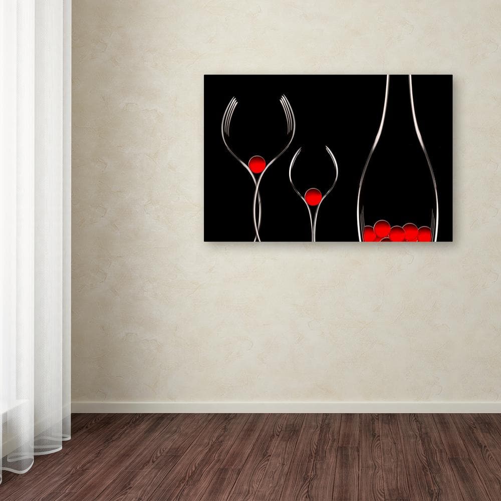 Doris Reindl Abstract Black and Red Canvas Art