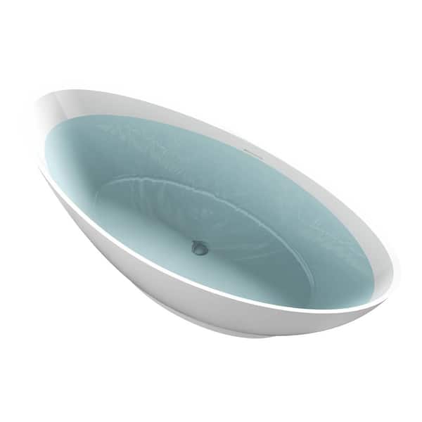 ルシアンエサヨ ANZZI Ala Series 74 in. x 34 in. Flat Bottom Solid Surface