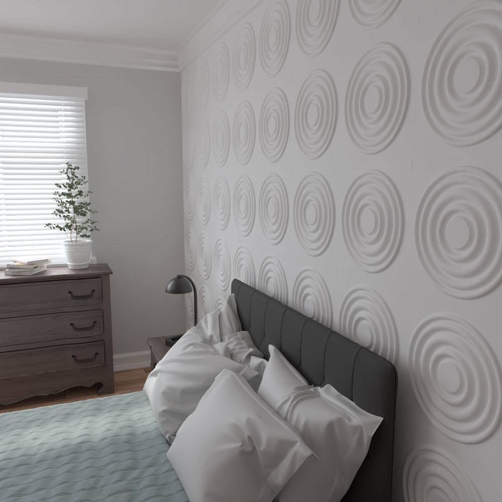 White Textured 3D PVC Decorative Wall Panels