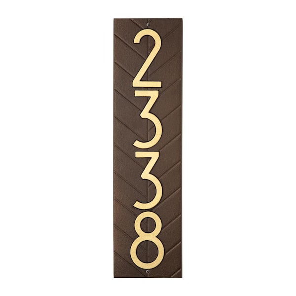 Whitehall Products Modern Herringbone Vertical Plaque, Standard Wall 1-Line