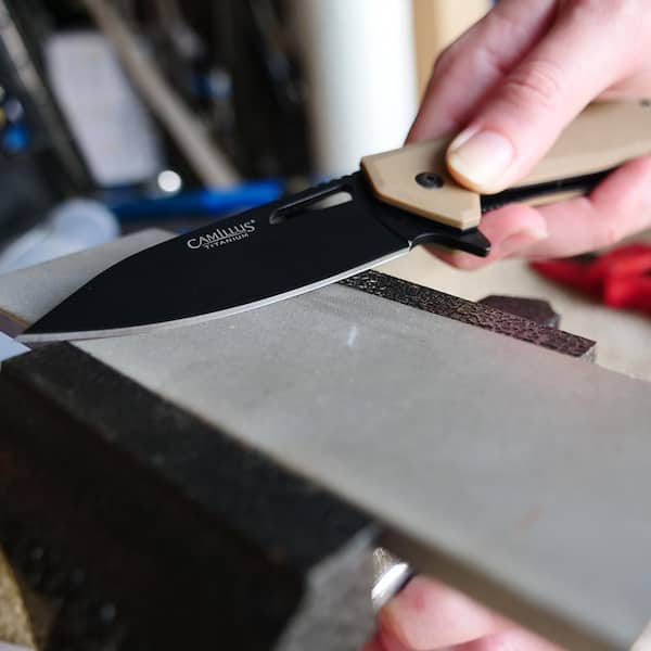 Combination Knife/Tool Sharpening Stone (2 Sided - Ultra Fine & Medium Grit) - Rectangle Sanding Stone Block - Perfect for Sharpening & Polishing