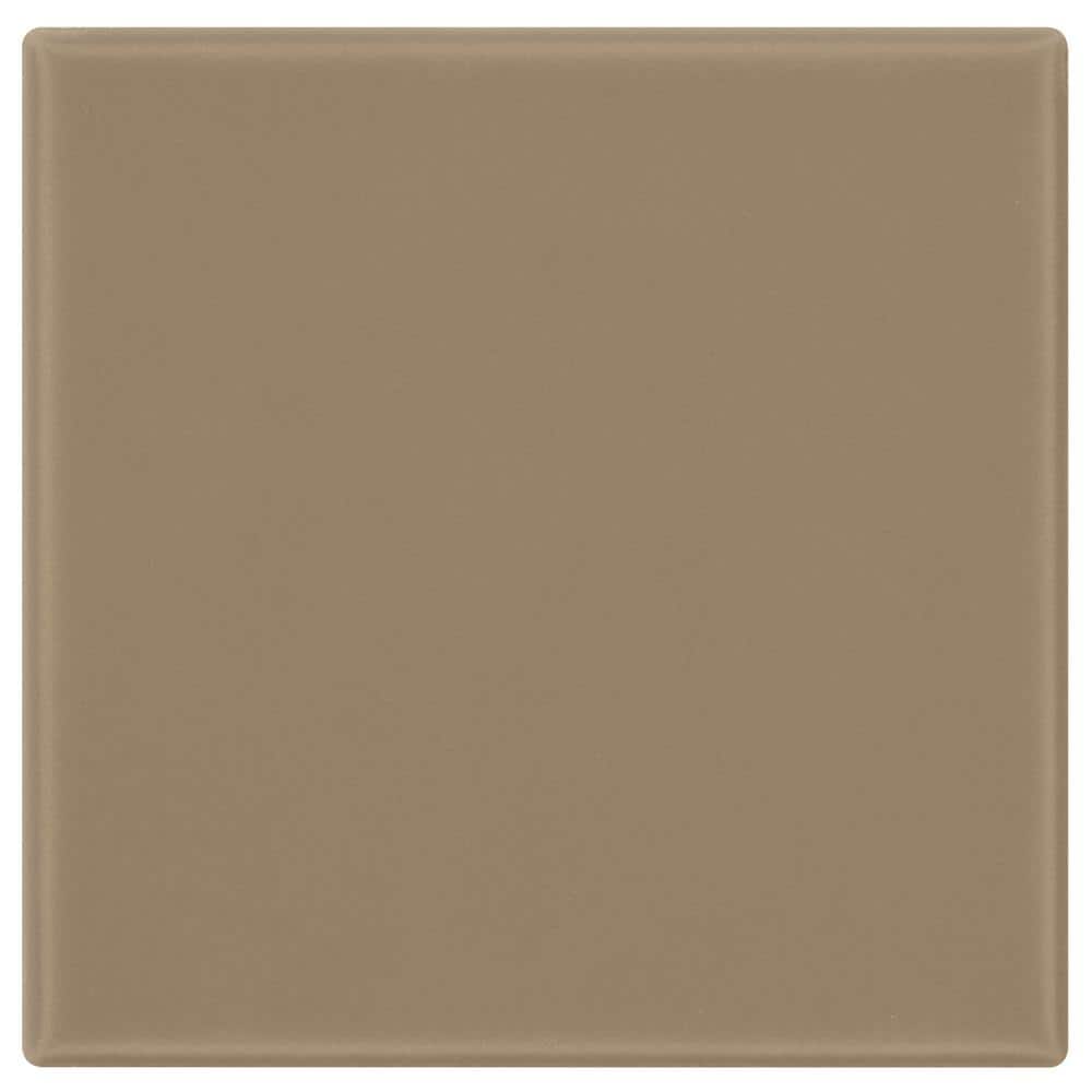 Matte Elemental Tan 4-1/4 in. x 4-1/4 in. Ceramic Wall Tile (12.5 sq. ft. /
