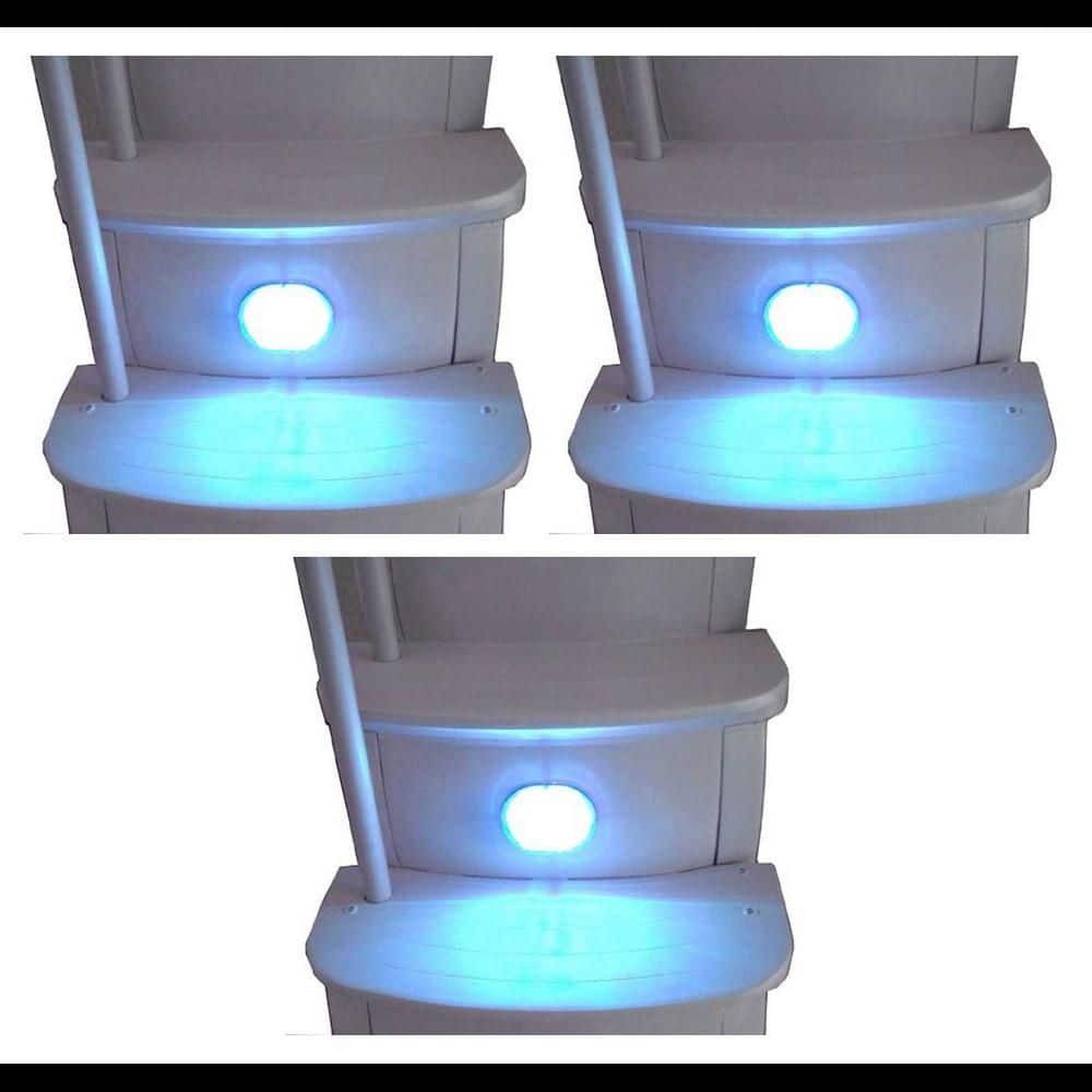 Main Access LED Underwater Light, Pool Accessory for Steps with Remote in White, 3-Pack