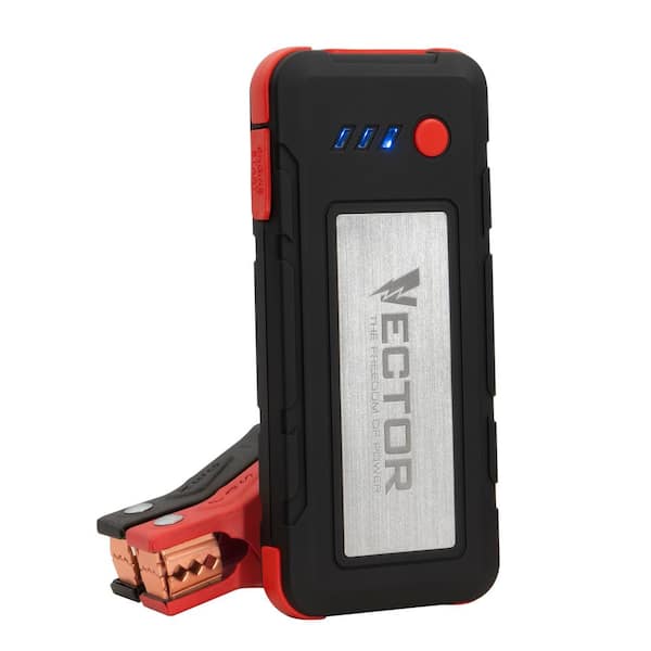 VECTOR 1600 Peak Amp Automotive Lithium Jump Starter, Portable Power - 15W USB-A & USB-C