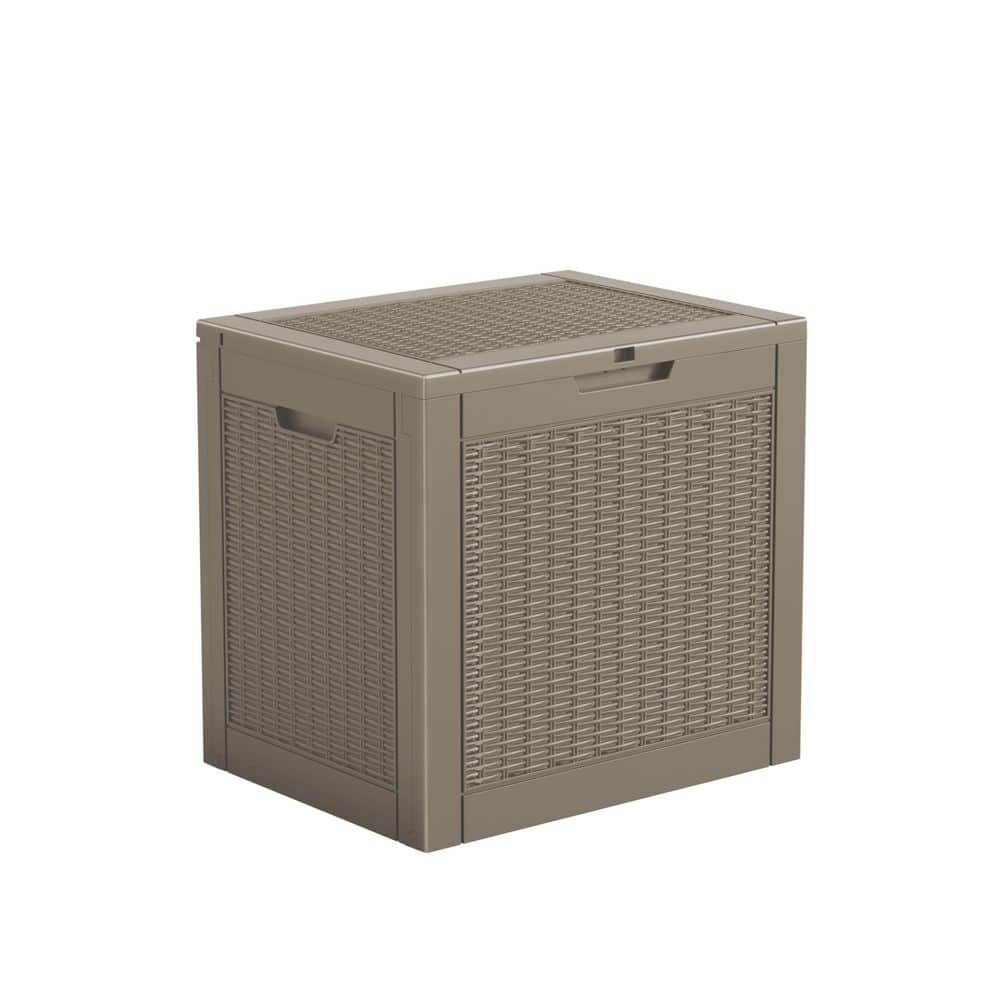22 in. W x 17 in. D x 21 in. H Rattan Resin Outdoor Storage