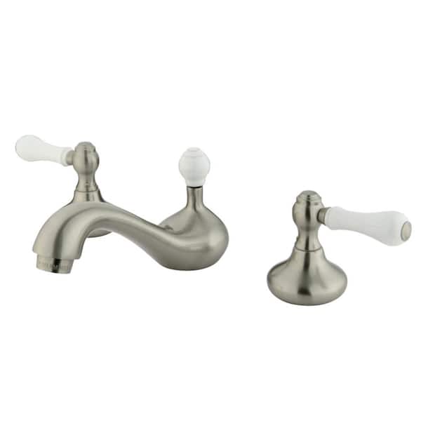 Kingston Brass Traditional 8 in. Widespread 2-Handle Bathroom Faucet in Brushed Nickel