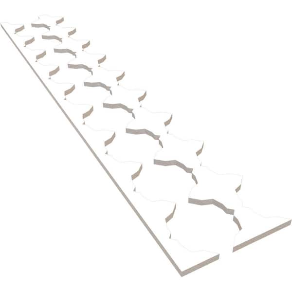 Ekena Millwork Pandora 47 in. H x 0.5 in. W Slatwall Panels in PVC 17-Pack