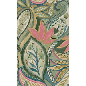 Pink Paisley All Over Tropical Non-Woven Paper Non-Pasted Double Roll Wallpaper 57 sq. ft.