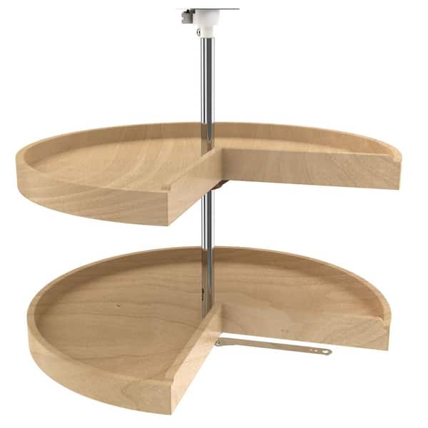 RevAShelf 24 in. 2 Shelf Wood Pie Cut Lazy Susan, Natural 4WLS9422452 The Home Depot