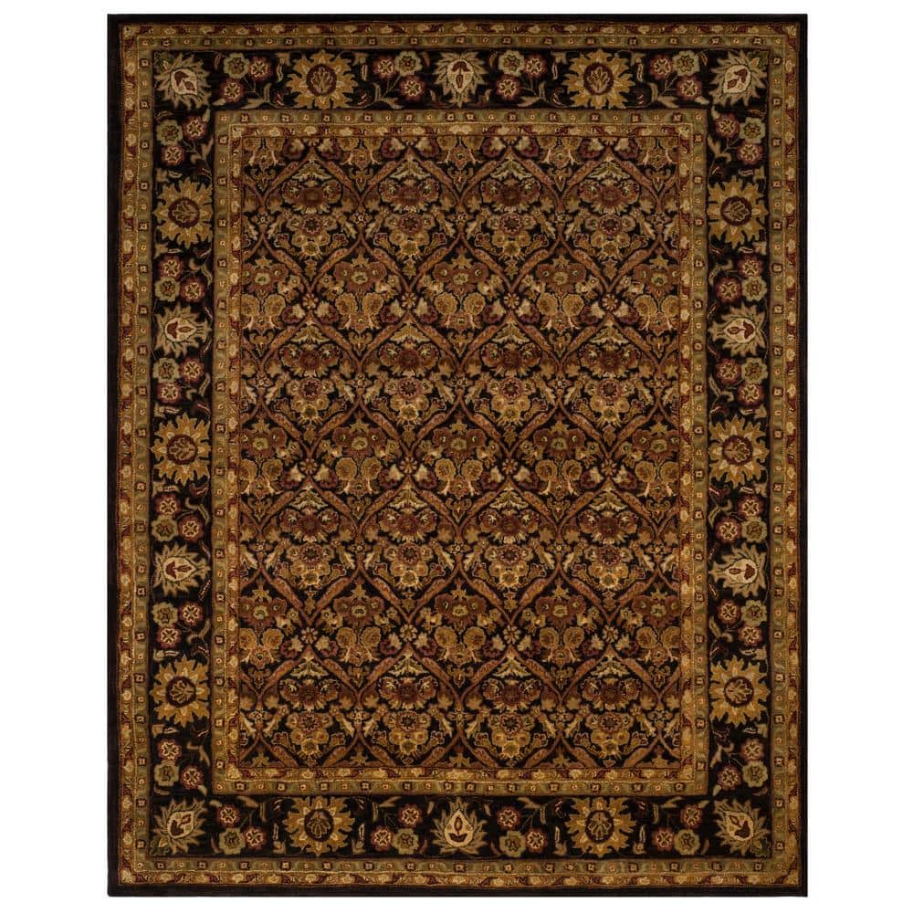 SAFAVIEH Antiquity Dark Plum/Gold 8 ft. x 11 ft. Border Area Rug AT51B ...