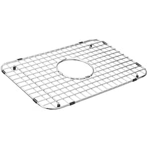 18.98 in. x 12.48 in. Center Drain Heavy-Duty Stainless-Steel Sink Protector