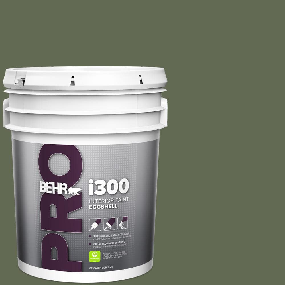 BEHR PRO 5 gal. #ICC-87 Rosemary Sprig Eggshell Interior Paint