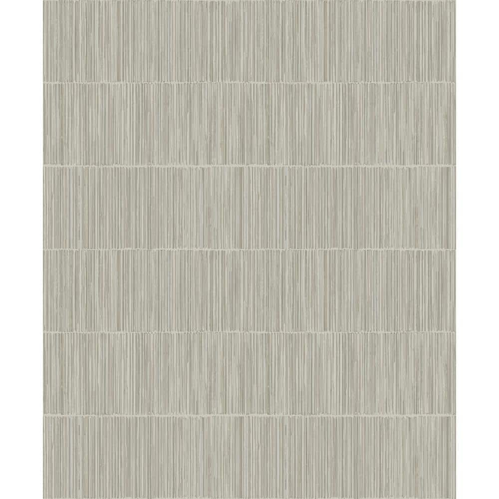 Boutique Collection Beige Shimmery Geometric Bamboo Stripe Non-pasted Paper