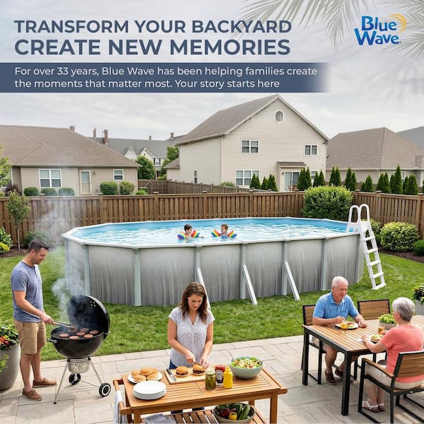 Blue Wave Martinique 12 x 24 ft. Oval 52 in. Deep Hard Sided Above