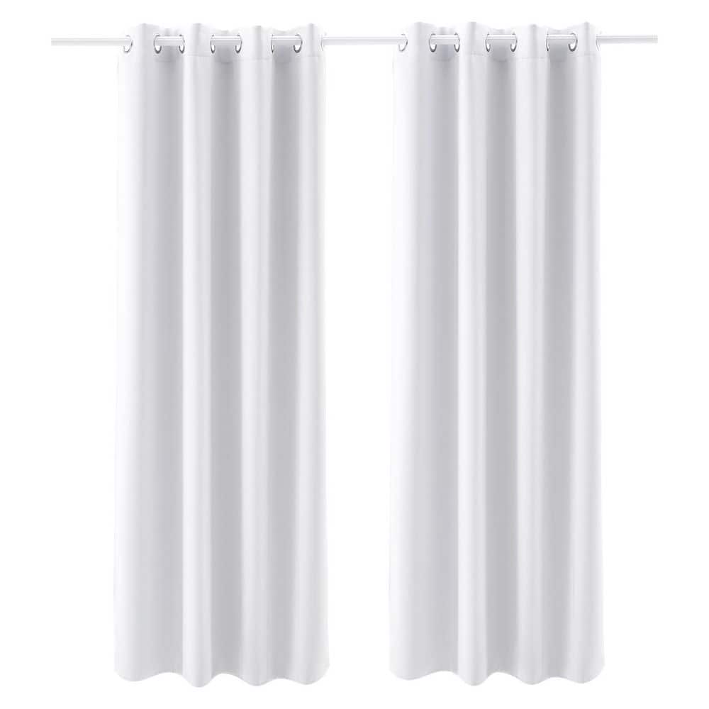 Blackout Curtains, White, Polyester, 52 in. W x 84 in. L, Machine Washable, Grommet, Indoor, Blackout Curtain, Set of 2 price history on PriceWatchPro