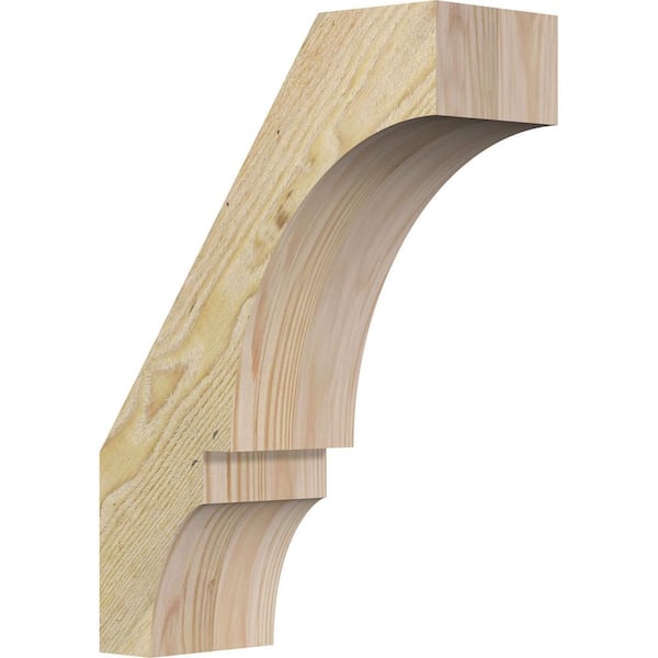 Ekena Millwork 4"W x 10"D x 14"H Balboa Rough Sawn Knee Brace, Douglas Fir