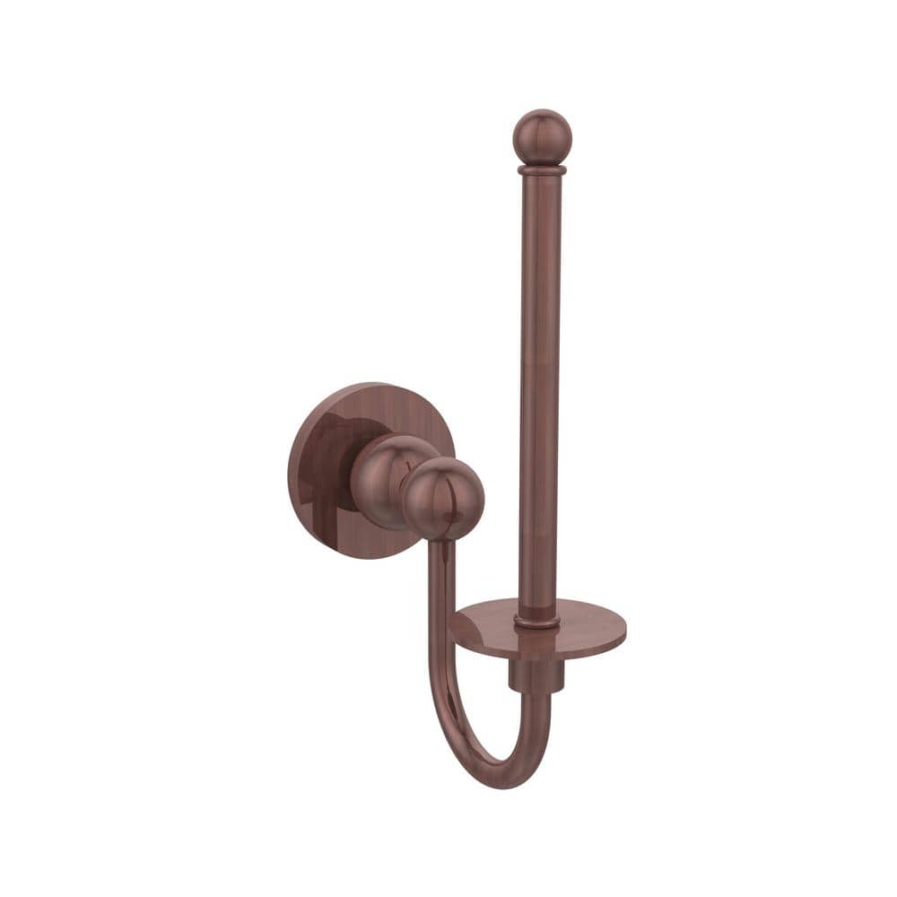 Bolero Collection Upright Single Post Toilet Paper Holder in Antique Copper