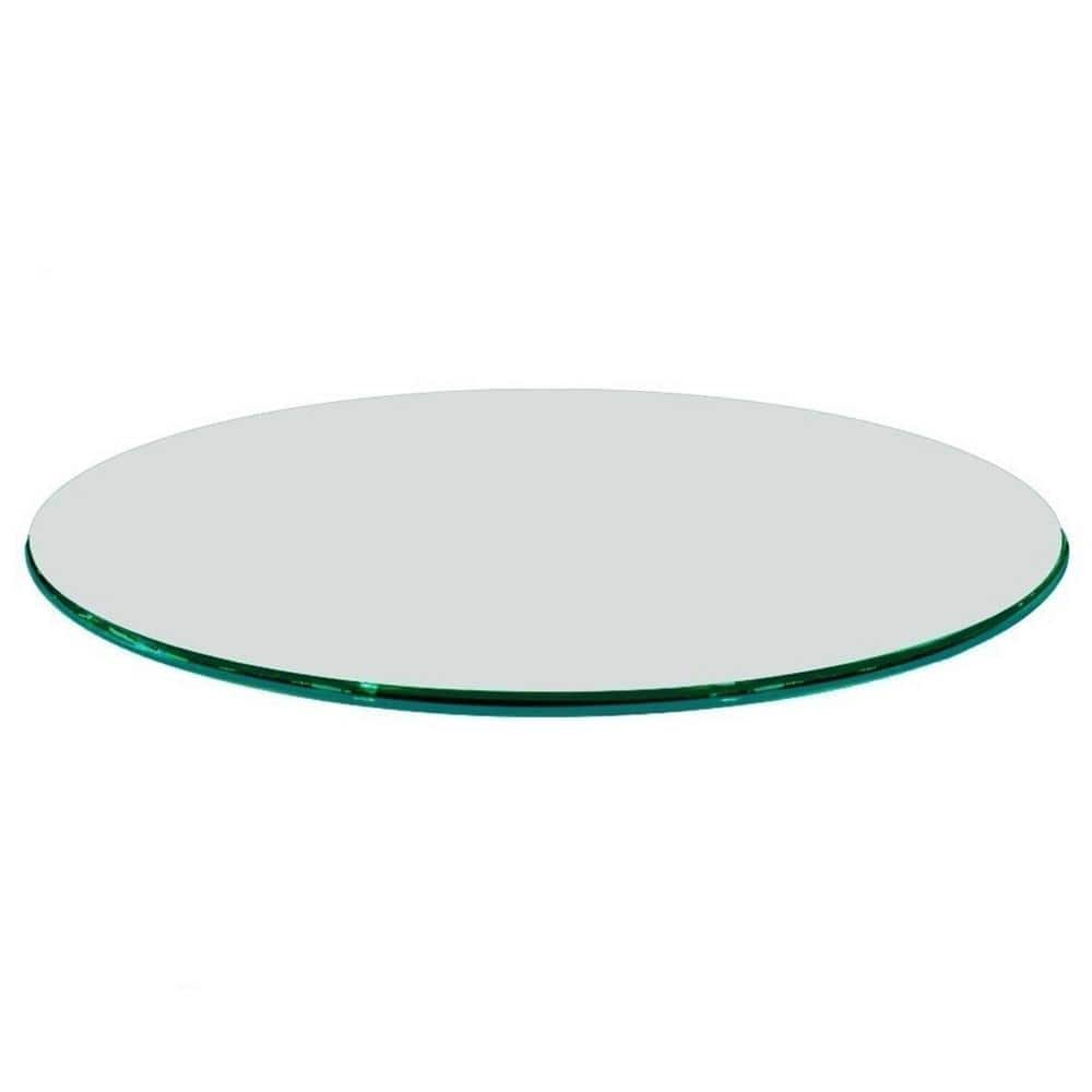 Fab Glass and Mirror 34 in. Clear Round Glass Table Top, 1/2 in. Thickness  Tempered Ogee Edge Polished 34RD12MMOGTE The Home Depot