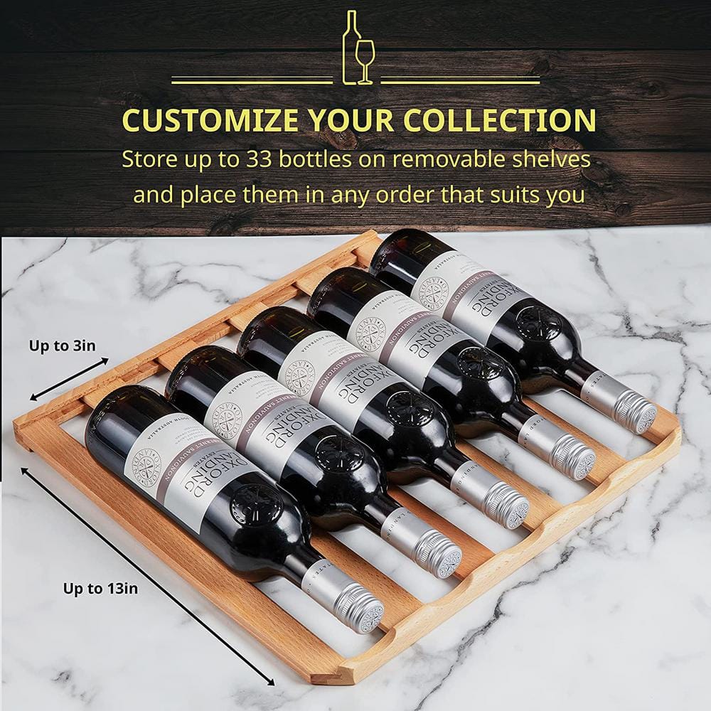 Stainless Steel Freestanding Dual Zone Wine Cooler with Interior Lighting