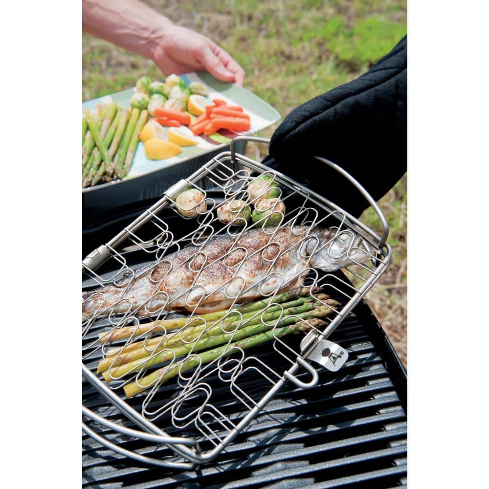 Large Stainless Steel Flexible Wire Fish Grill Basket