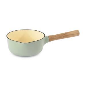 Ron 1.8 qt. Cast Iron Sauce Pan in Green