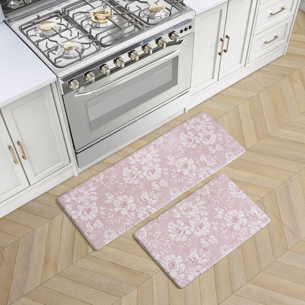 Laura Ashley Pink Iris Floral 17.5 in. x 48 in. /17.5 in. x 28 in