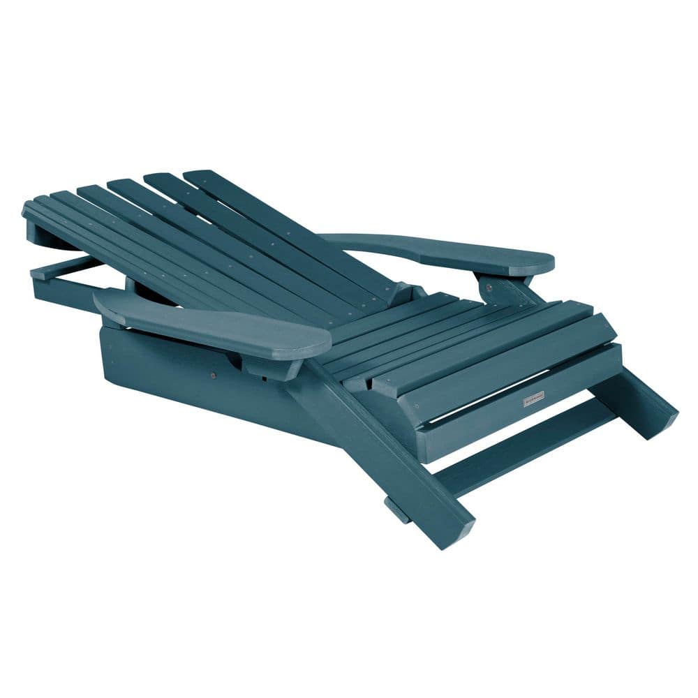 Nantucket Blue King Size Folding Reclining Adirondack Chair