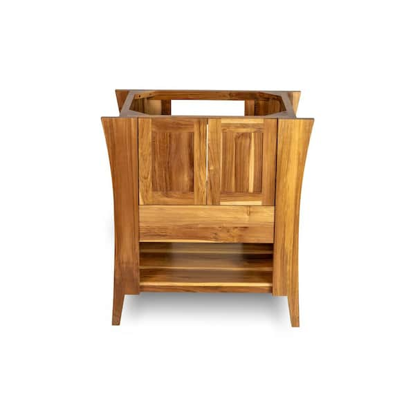 EcoDecors Significado 36 in. L Teak Vanity Cabinet Only in Natural