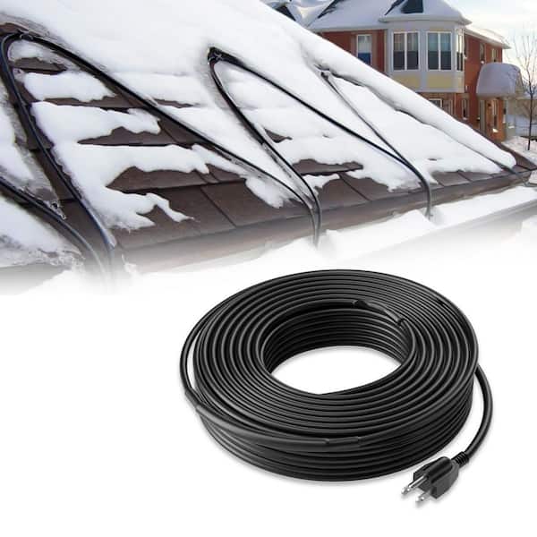 140 ft. Pipe Heat Cable Self-Regulating 5 W/ft. to 8 W/ft. 0.5 in. Heat Tape for Pipes Roof and Ice Prevention