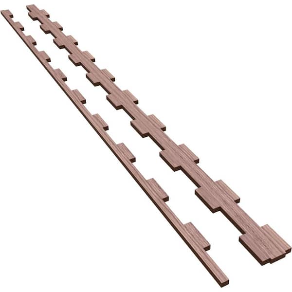 Ekena Millwork Midland 47 in. H x 0.375 in. W Slatwall Panels in Walnut 30-Pack