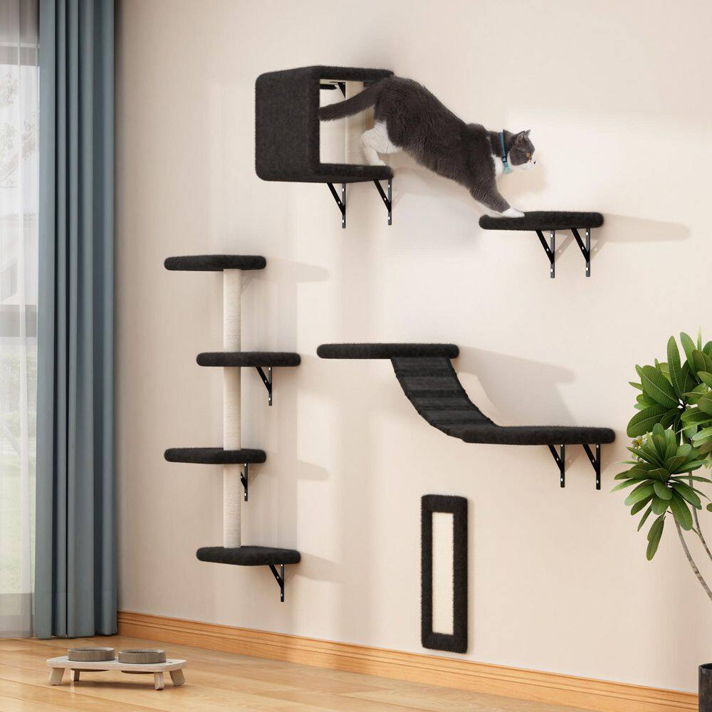 Buy 5Piece Wall Mounted Cat Tree Bed, Scratcher Online at Lowest Price