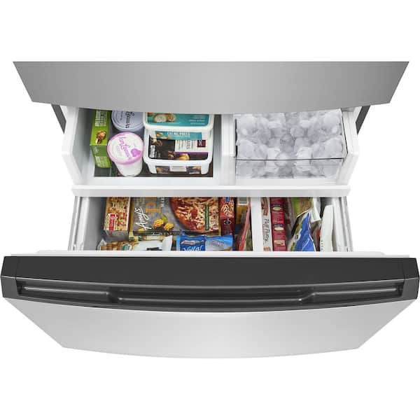 36 in. 26 cu. ft. Standard-Depth 4-Door French Door Refrigerator in Fingerprint-Resistant Stainless Steel Look