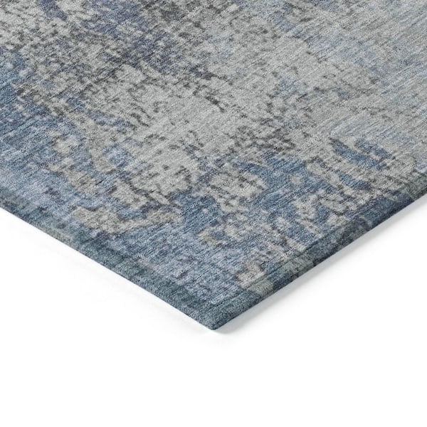 Chantille Machine Washable Indoor/Outdoor Abstract ACN1789 Denim 9 ft. x 12 ft. Area Rug