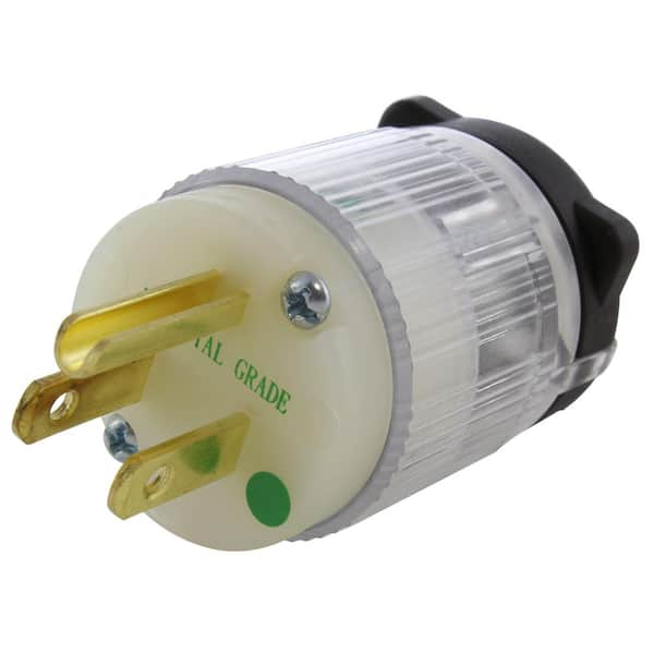 NEMA 5-15P 15A 125V Medical/Hospital Grade Plug With Power Indicator and UL, C-UL Approval