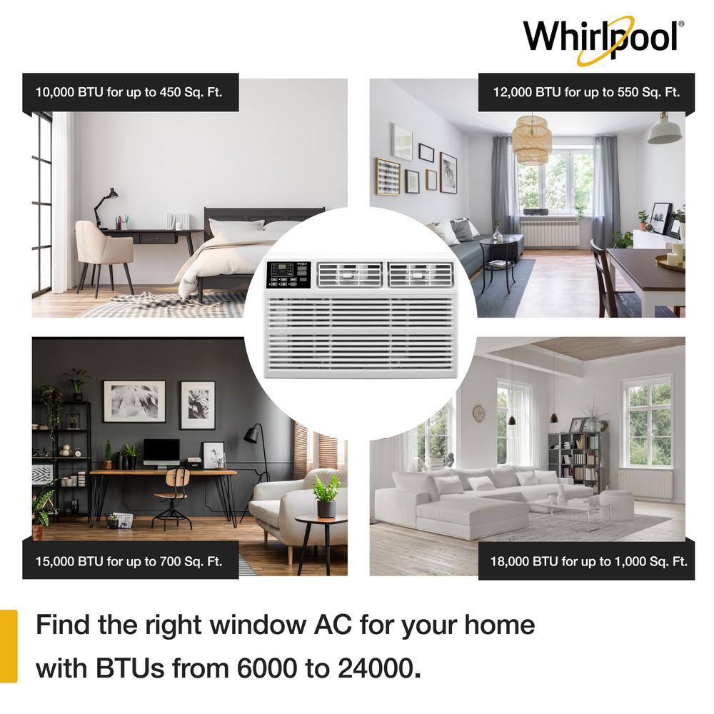 White 15,000 BTU Window-Mounted Air Conditioner with Remote