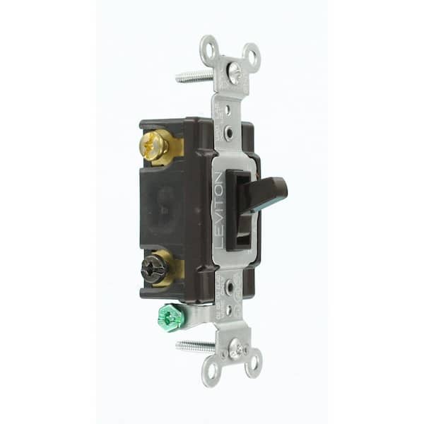 20 Amp Commercial Grade 4-Way Toggle Switch, Brown 54524-2