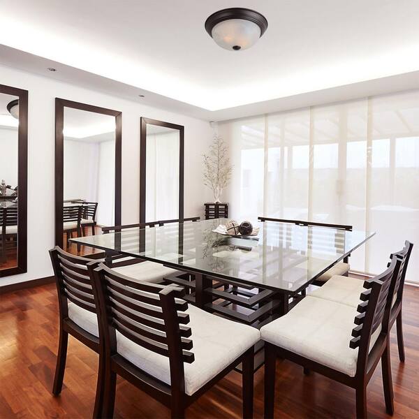 Designers Fountain - 11 in. Small 2-Light Oil Rubbed Bronze Ceiling Light Flush Mount