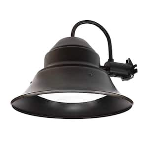 350-Watt Equivalent Integrated LED Bronze Dusk to Dawn Photocell Wall or Post Mount Outdoor Barn Area Light, 4000K