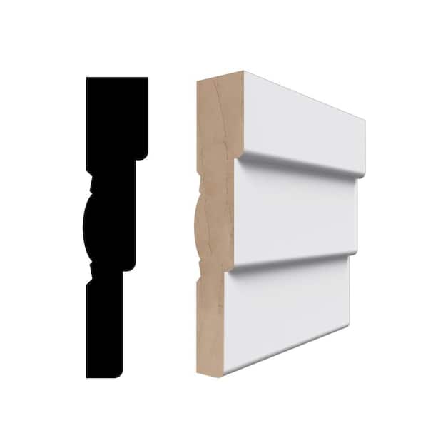 RMC MSIM 5/8 in. D x 3 1/4 in. W x 85in. L Primed Finger-Joined Pine Casing 5-pcs 35 Ft Total