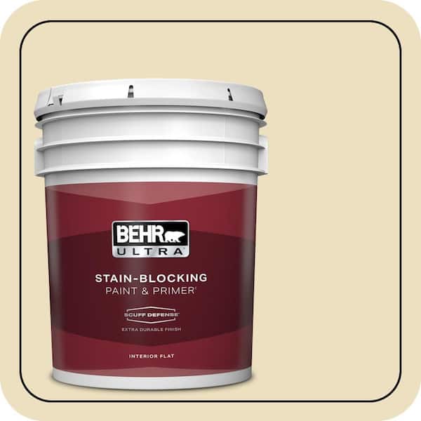 BEHR ULTRA 5 gal. Home Decorators Collection #HDC-NT-17 New Cream Extra Durable Flat Interior Paint & Primer