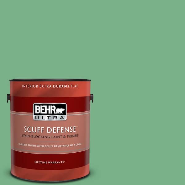 BEHR ULTRA 1 gal. #M410-5 Green Bank Extra Durable Flat Interior Paint & Primer