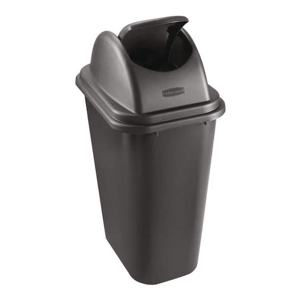 Rubbermaid Commercial Untouchable Swing Top Lid - Square - 6 / Carton - Black Rubbermaid Commercial Untouchable Swing Top Lid - Square - 6 / Carton - Black