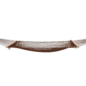13 ft. Polyester Rope 2-Person Hammock with Storage Bag, Antique Brown
