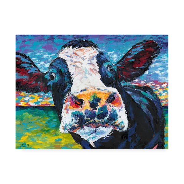 Trademark Fine Art Curious Cow Ii by Carolee Vitaletti 24 in. x 32 in.