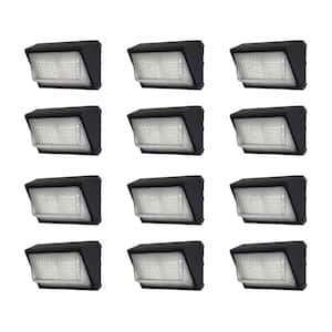 Powerwall 450-Watt Equivalent Integrated LED Wall Pack, 6800 Lumens, Dusk to Dawn Outdoor Security Light (12-Pack)