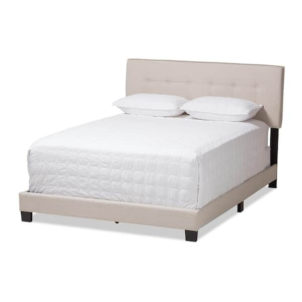 Baxton Studio Audrey Light Beige King Bed 146 8235 HD The Home Depot